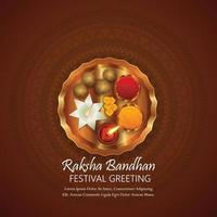 Happy raksha bandhan celebration greeting card and background vector