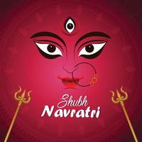 Goddess durga vector illustration for happy navratri