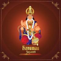 ilustración creativa de lord hanuman para hanuman jayanti vector