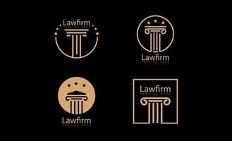 Law firm logo vector icon isolated