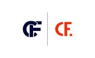 CF monograma iniciales carta concepto de logotipo vector