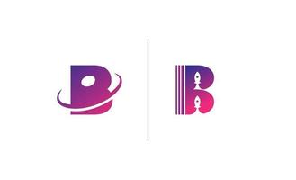 Ilustración de vector creativo de diseño de logotipo b inicial