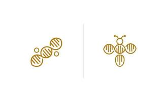 Molecular Dna logo template vector illustration