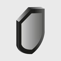 Isometric Shield On Background vector