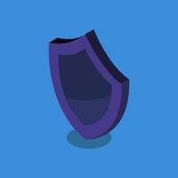 Isometric Shield On Background vector