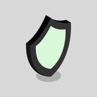 Isometric Shield On Background vector