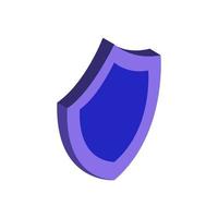 Isometric Shield On Background vector