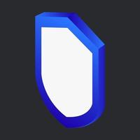 Isometric Shield On Background vector