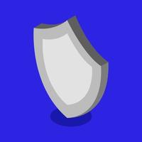 Isometric Shield On Background vector