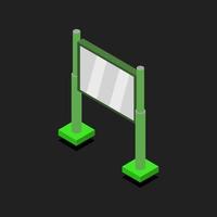 Isometric Billboard On Background vector