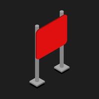 Isometric Signboard On Background vector