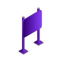 Isometric Signboard On Background vector