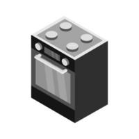 Isometric Stove On Background vector