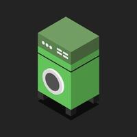 Isometric Washing Machine On Background vector