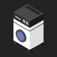 Isometric Washing Machine On Background vector