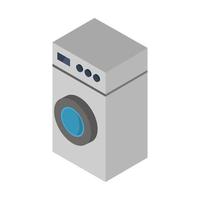 Isometric Washing Machine On Background vector