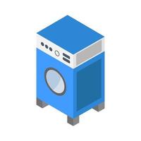 Isometric Washing Machine On Background vector