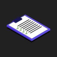 Isometric Check List On Background vector