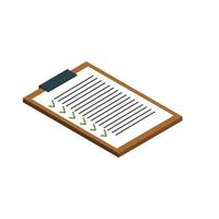 Isometric Check List On Background vector