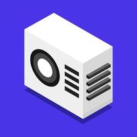 Isometric Air Conditioner On Background vector