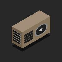 Isometric Air Conditioner On Background vector