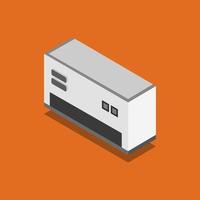 Isometric Air Conditioner On Background vector