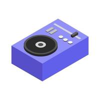 Isometric Dj Console On Background vector