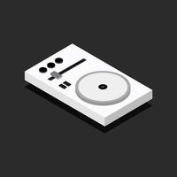 Isometric Dj Console On Background vector