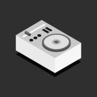 Isometric Dj Console On Background vector