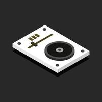 Isometric Dj Console On Background vector