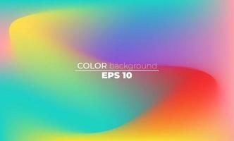 Abstract blurred gradient mesh background in bright summer colors vector