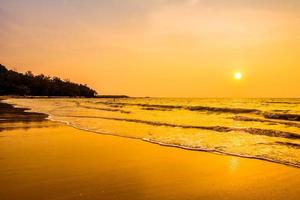 Sunset on the beach photo