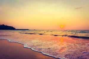 Sunset on the beach photo