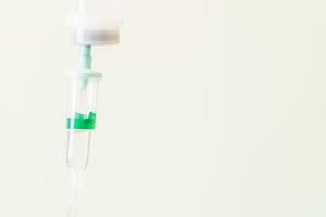 Selective focus point saline IV drip for patient photo