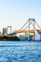 Rainbow bridge in Tokyo city at Japan photo