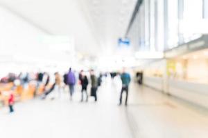 Abstract blur airport interior photo