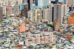 paisaje urbano de la ciudad de taipei en taiwán foto
