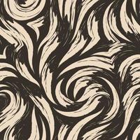 Vector abstract seamless pattern of brush strokes of beige color on a dark background.