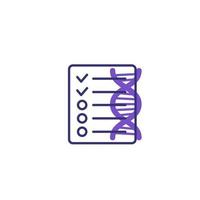 dna test results, medical icon vector