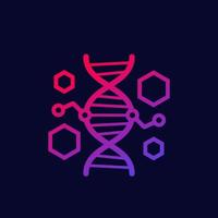 genetic engineering and dna modification vector icon