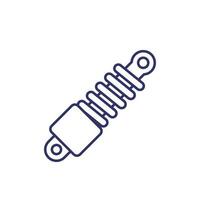 shock absorber line icon on white vector