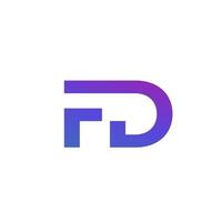 FD logo, letters design, vector