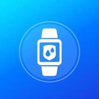 waterproof smart watch vector icon