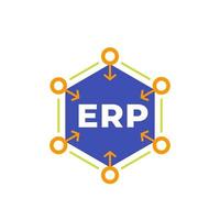 icono de vector de software erp para web