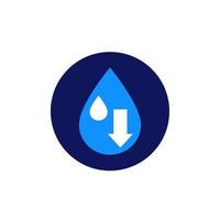 icono de nivel de agua bajo para web y aplicaciones vector