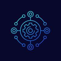 software, framework and integration line icon vector