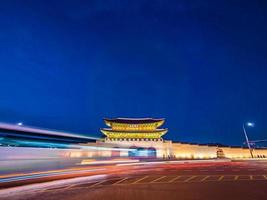 Gyeongbokgung palace,  Seoul city in South Korea photo