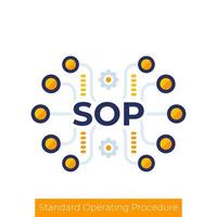 SOP icon, Standard Operating Procedure vector