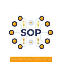 SOP icon, Standard Operating Procedure vector