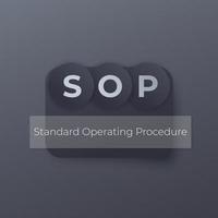 procedimiento operativo estándar sop, concepto vectorial vector